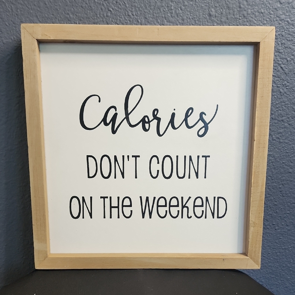 Hobby Lobby Beige and Black Weekend Quote Frame